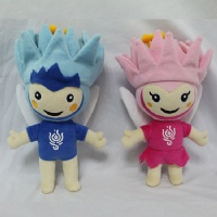 25cm Pink Blue Peluche Mascottes Championships Sports Kids Plush Toy