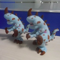 22cm Cartoon Monster Dragon Blue Plush Toy Animals