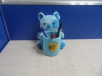 20cm Pen Container Toy stationery Stuffed Animal Bear Blue for Hospital Activities