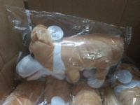 35cm Puppy Pet Hand Puppets Brown Soft Animals Mascot Toys Education Gifts