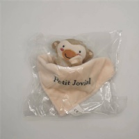 Baby security blanket france plush toy manufacturer custom brand mascottes comfortable monkey toy kids