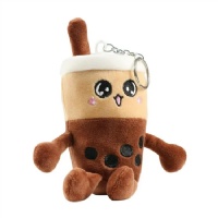 Stuffed pendant keychain toys Plush Milk tea keyring